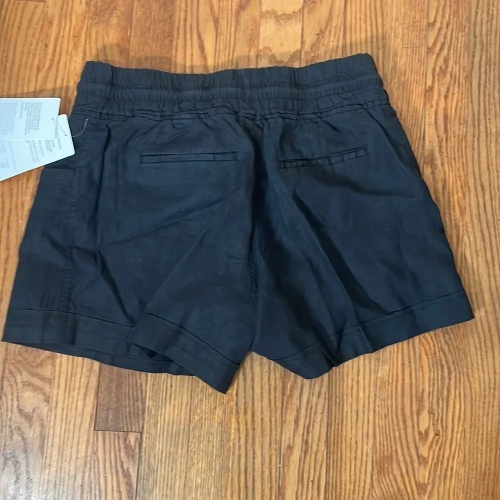 Athleta Cabo 100% Linen 4” Short Black size 14‎ NWT - Image 3