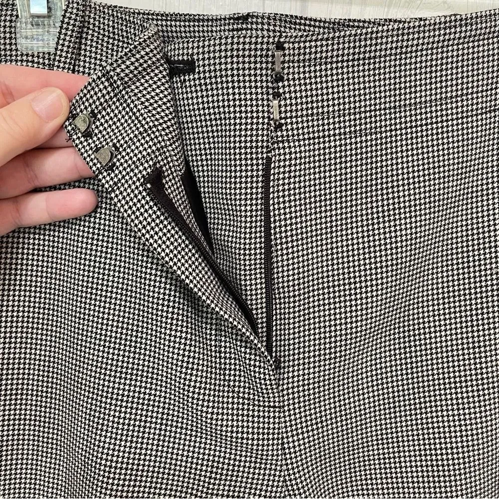 JONES NY Wide‎ Leg Black & White Checkered Dress Pant, Size 12 - Image 4