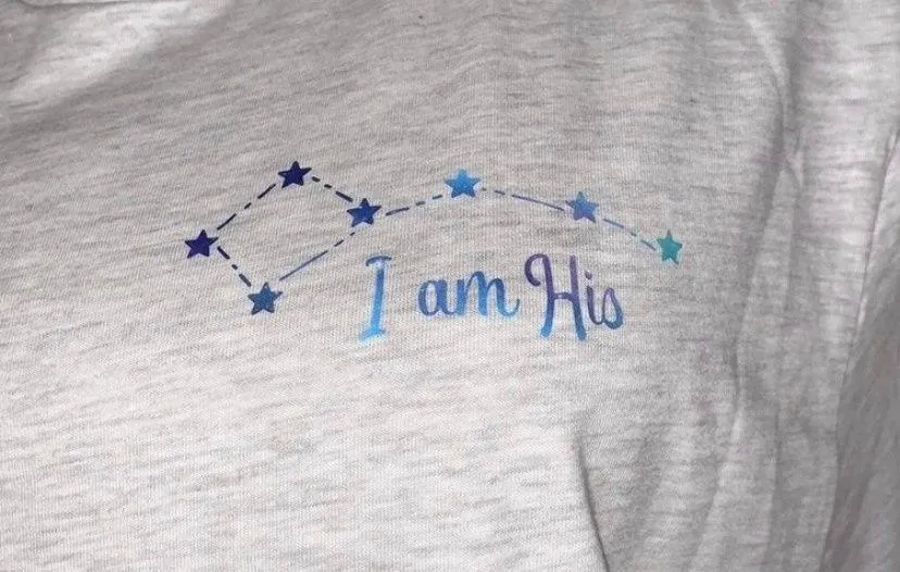 Bella Canvas Bella & Canvas I Am His Constellation Short Sleeve Short Gray  - Image 2