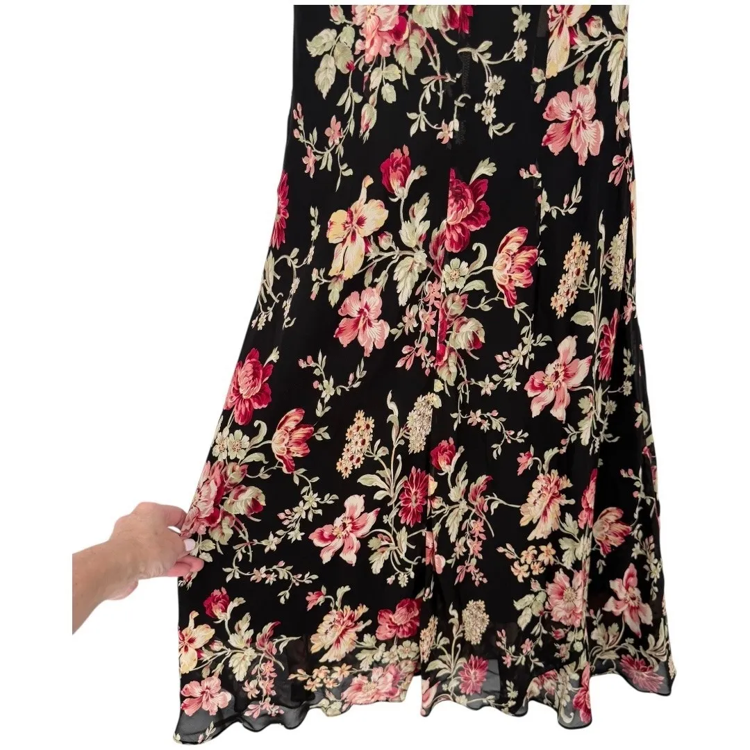 Evan Picone Sleeveless Floral Midi Dress Size 8 Feminine Romantic‎ Fairy Vintage - Image 10