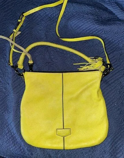 Aimee Kestenberg Bright Green Crossbody/Satchel bag, hobo style, EUC - Image 1