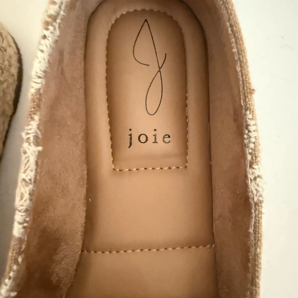 JOIE Cara-BF Beige and White Floral Embroidered Espadrille Slip-Ons Size 6.5 - Image 5
