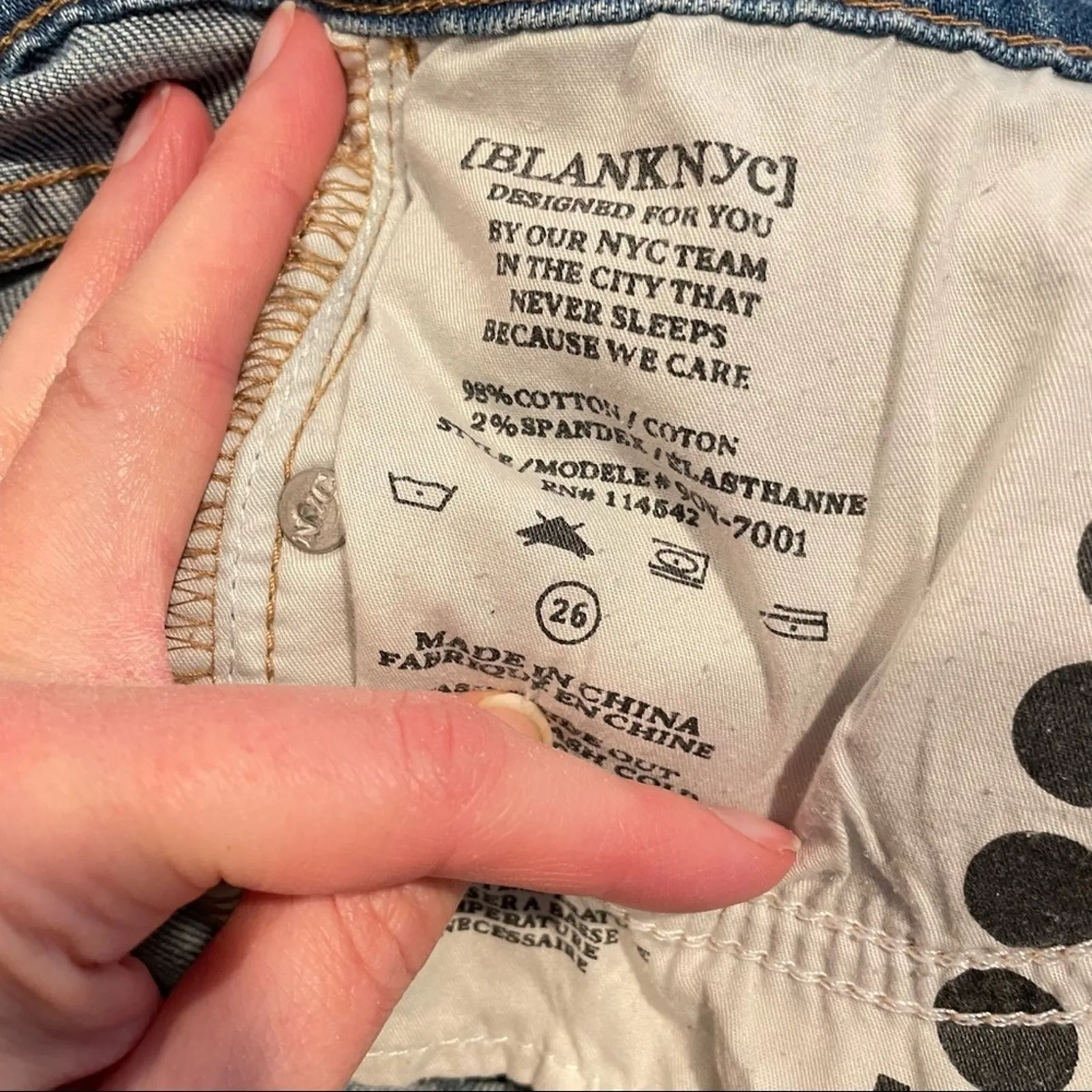 Blank NYC Light Wash High Rise Distressed Skinny Jeans Womens 26 Blue Zip Fly - Image 8