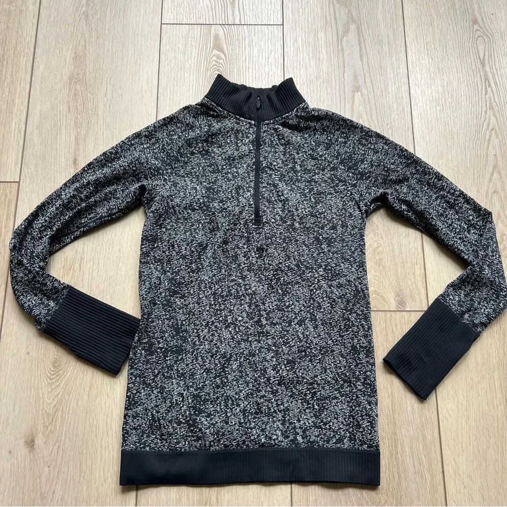 Lululemon Rest Less Half 1/2 Zip Pullover Dark Cast/Black Athletic Sweatshirt - Image 7