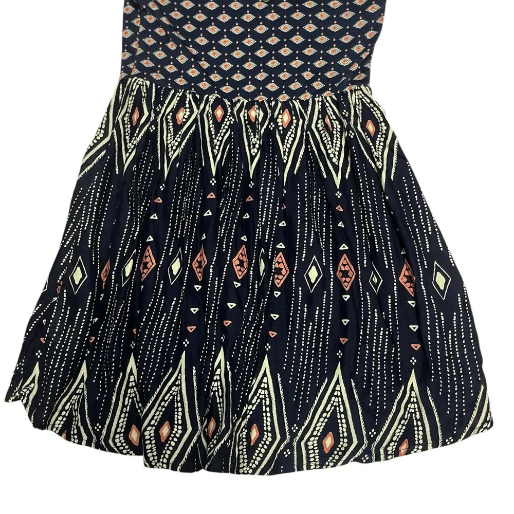 Roxy Navy Pink Sweetheart Strapless Midi Dress Size Large Global‎ Inspired Boho - Image 2