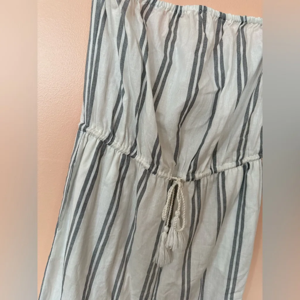 Striped Jumpsuit with Tassel Tie - Image 2