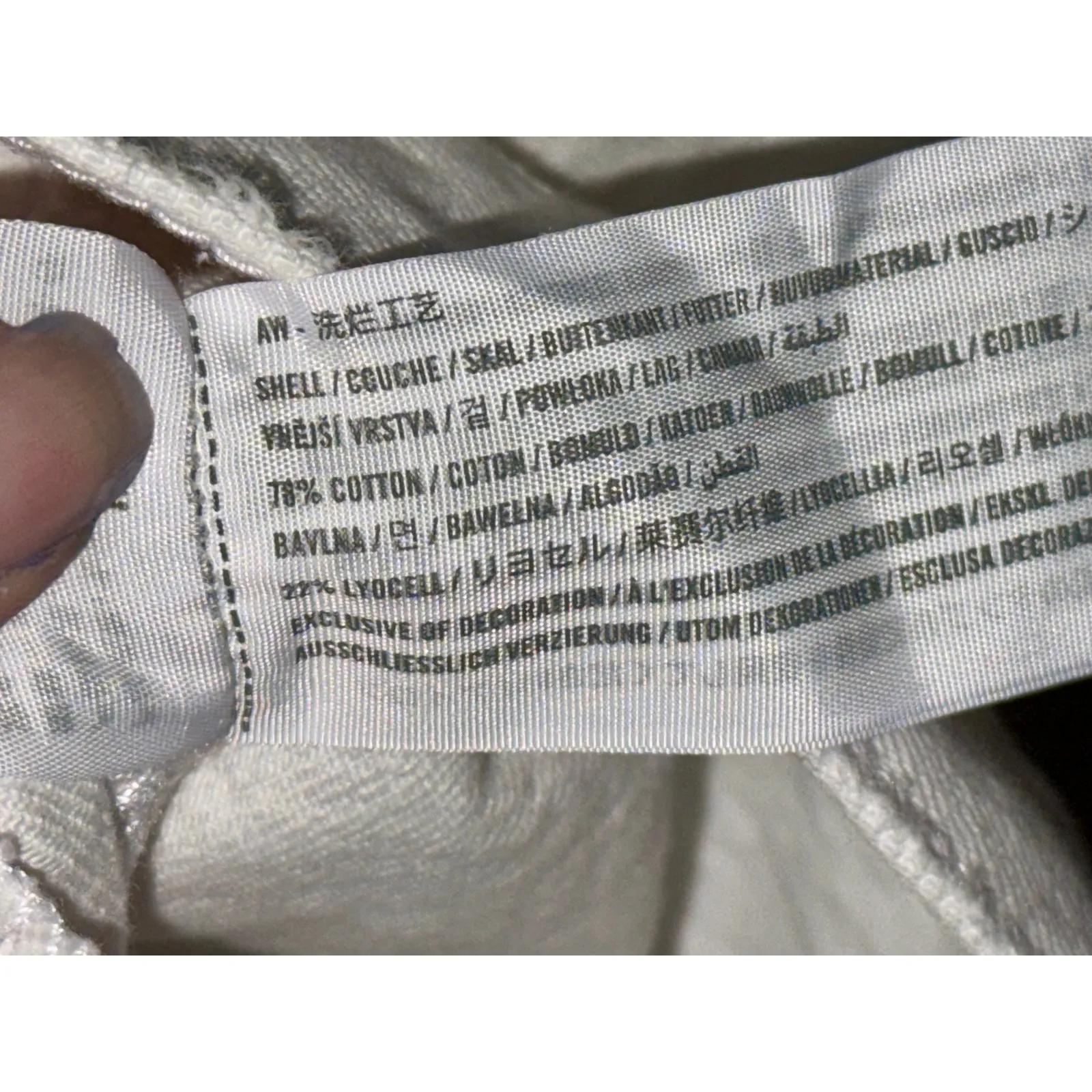 Abercrombie & Fitch Oversized White Denim Cotton Jean Jacket Coat Womens XXS 2XS - Image 4