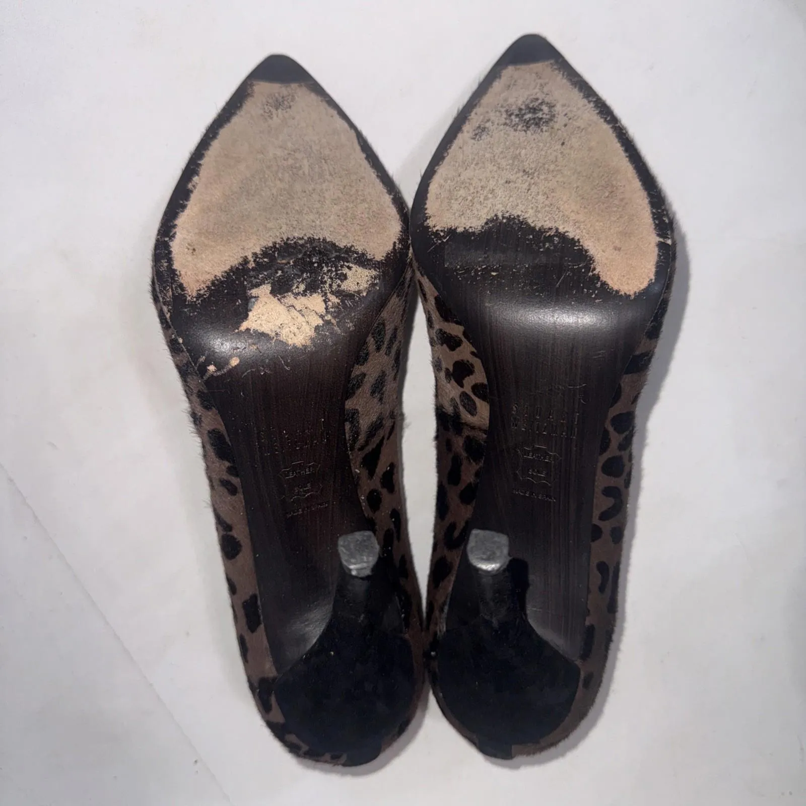 Stuart Weitzman Animal Print Calf Hair Y2K Equestrian Designer Pumps Heels 9M - Image 13