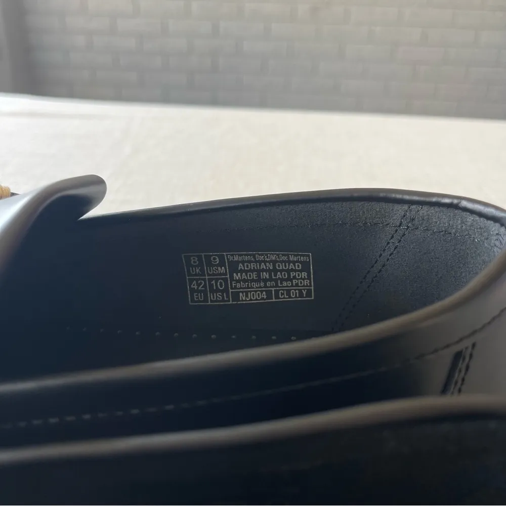 NWT Dr. Martens Adrian Quad Platform Loafers Size 10 Black Leather - Image 9