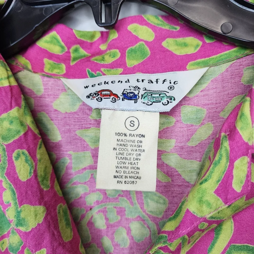 Vintage weekend traffic Pineapple top size S Pink - Image 2