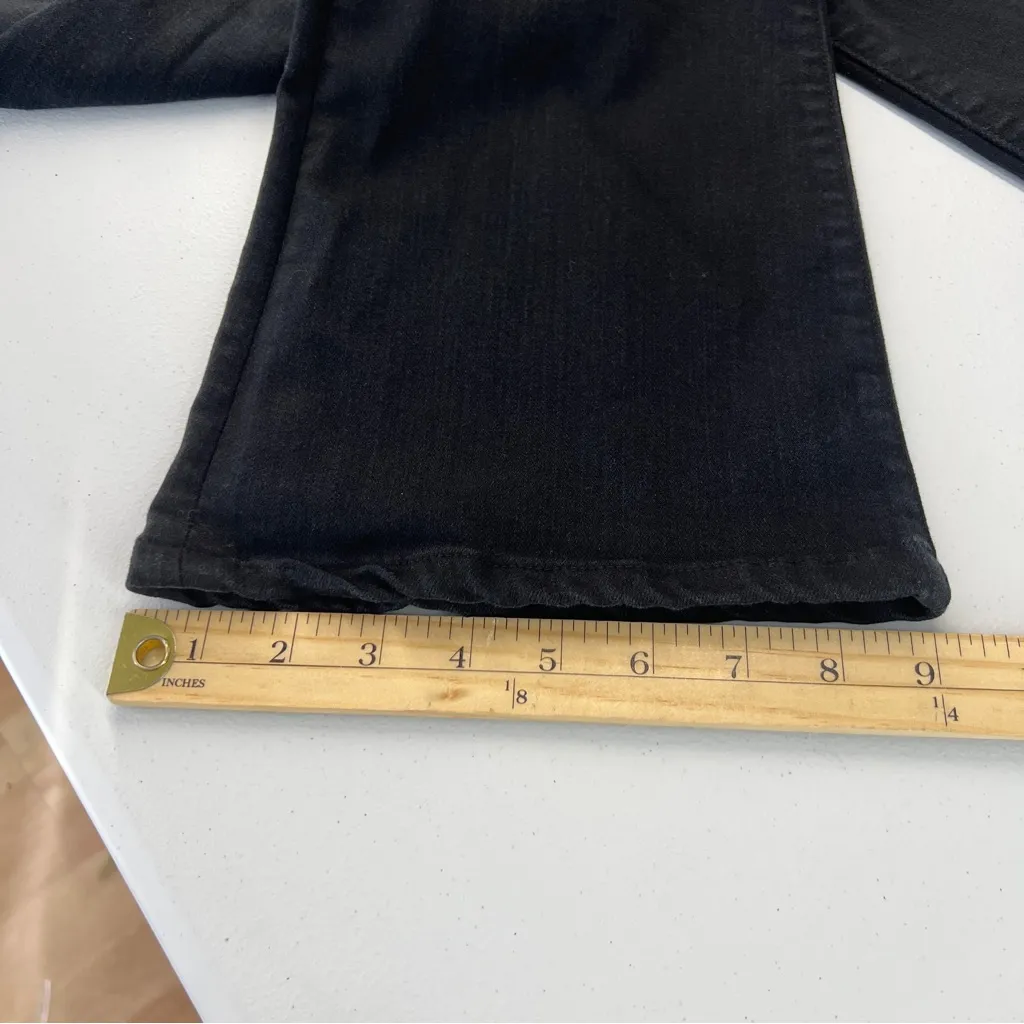 J Brand Maria Flare Jean High Rise Stretch Black Denim Size 26 - Image 11