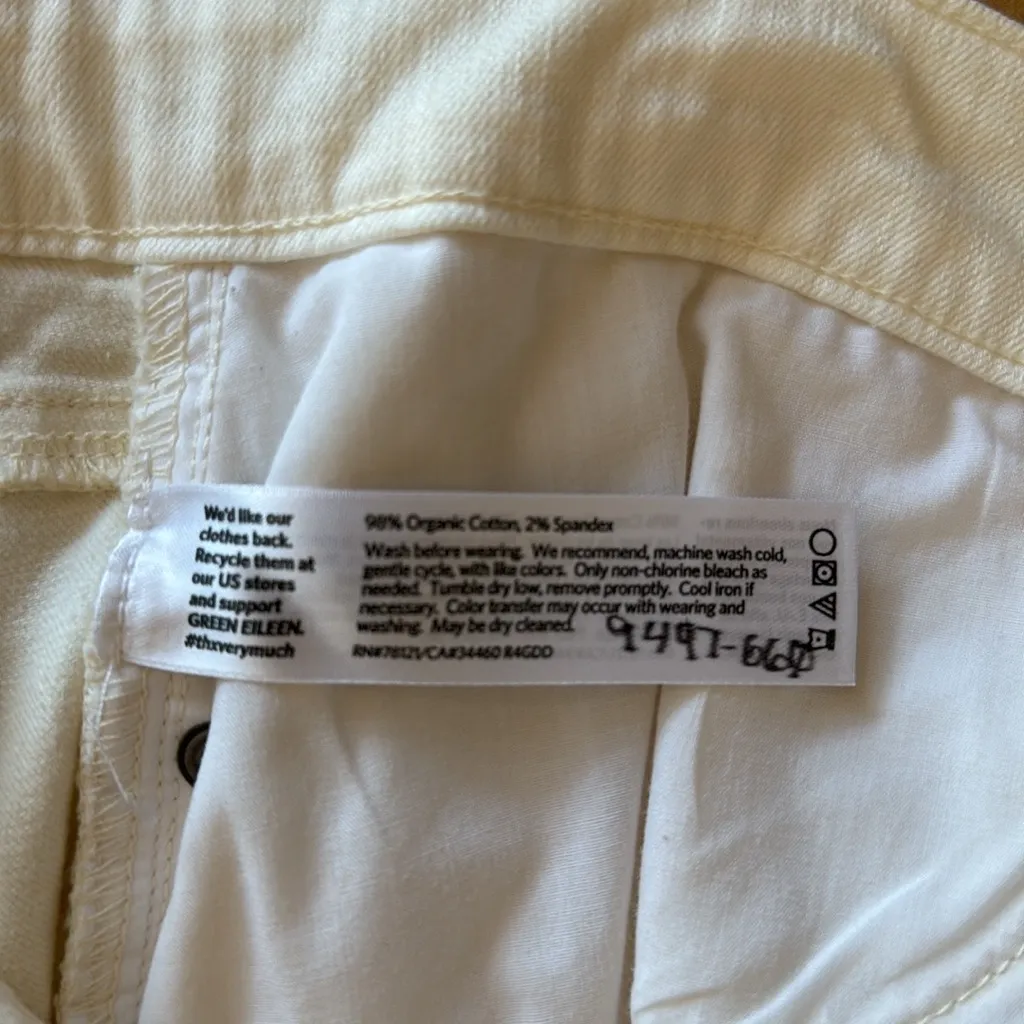 NWT Eileen Fisher Mid-Rise Ecru Cream Organic Stretch Cotton Skinny Jean, 14 - Image 12