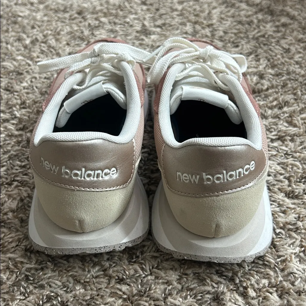New Balance 237 Pink Cream White Sneakers Sz 9 - Image 4