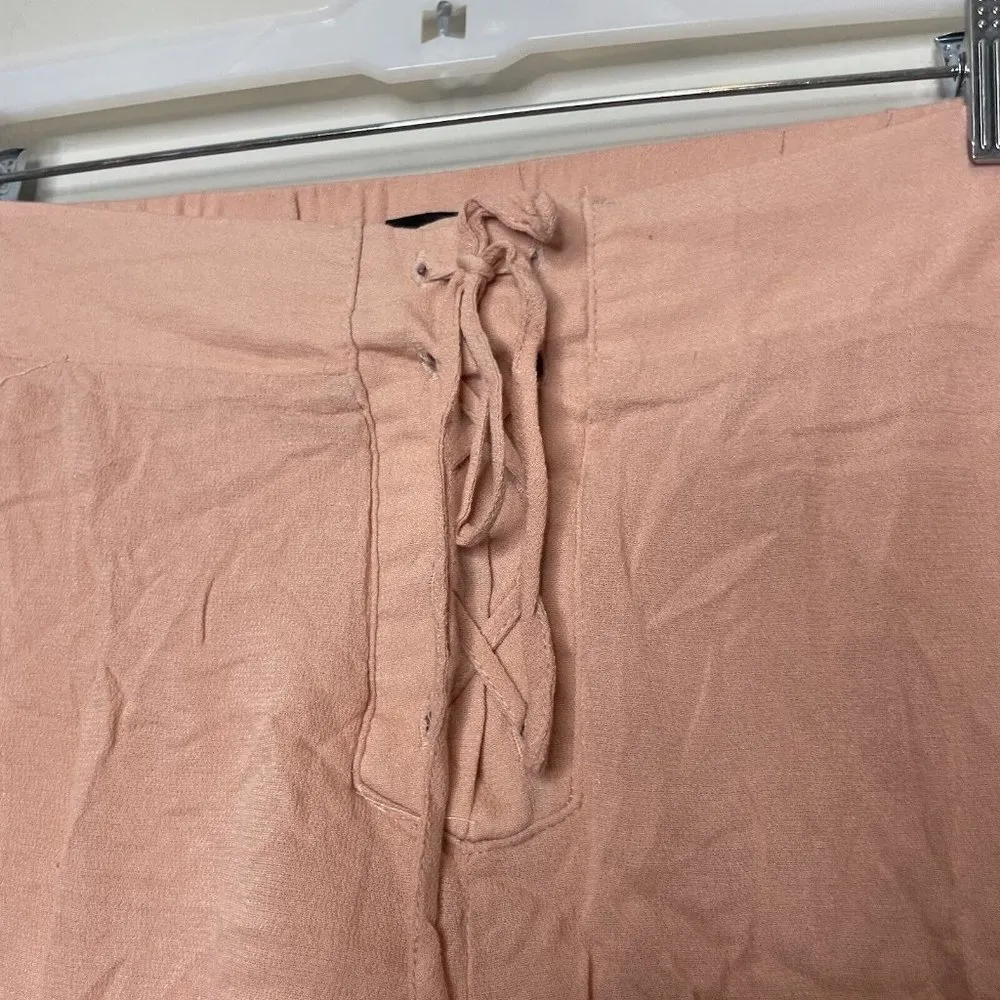 Torrid Peach Lace Up Front Crepe Pull On Short Size 2 2X - Image 4