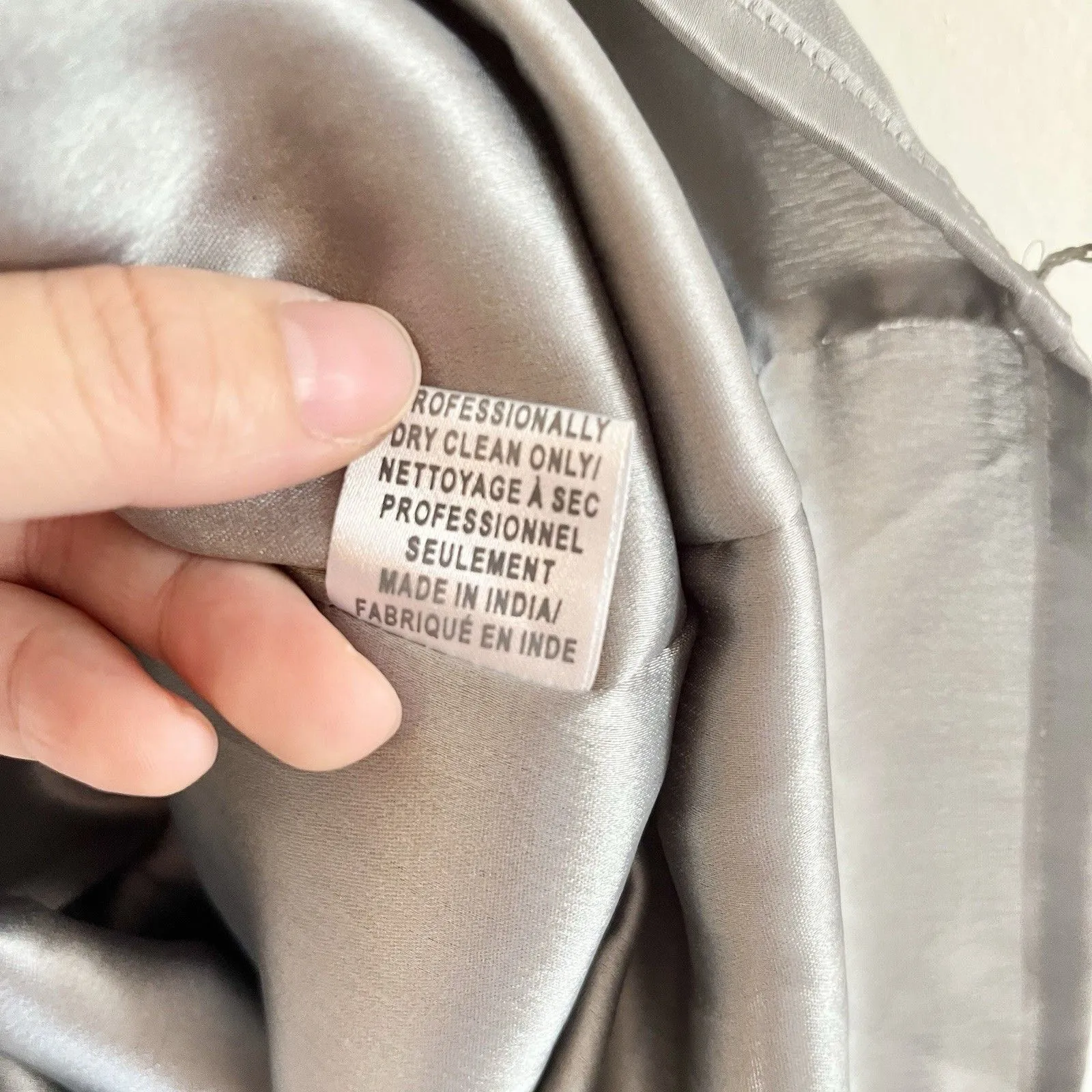 Parker Womens Silk Sleeveless Beaded Sequined Round Neck Mini Dress Sliver Sz M - Image 7