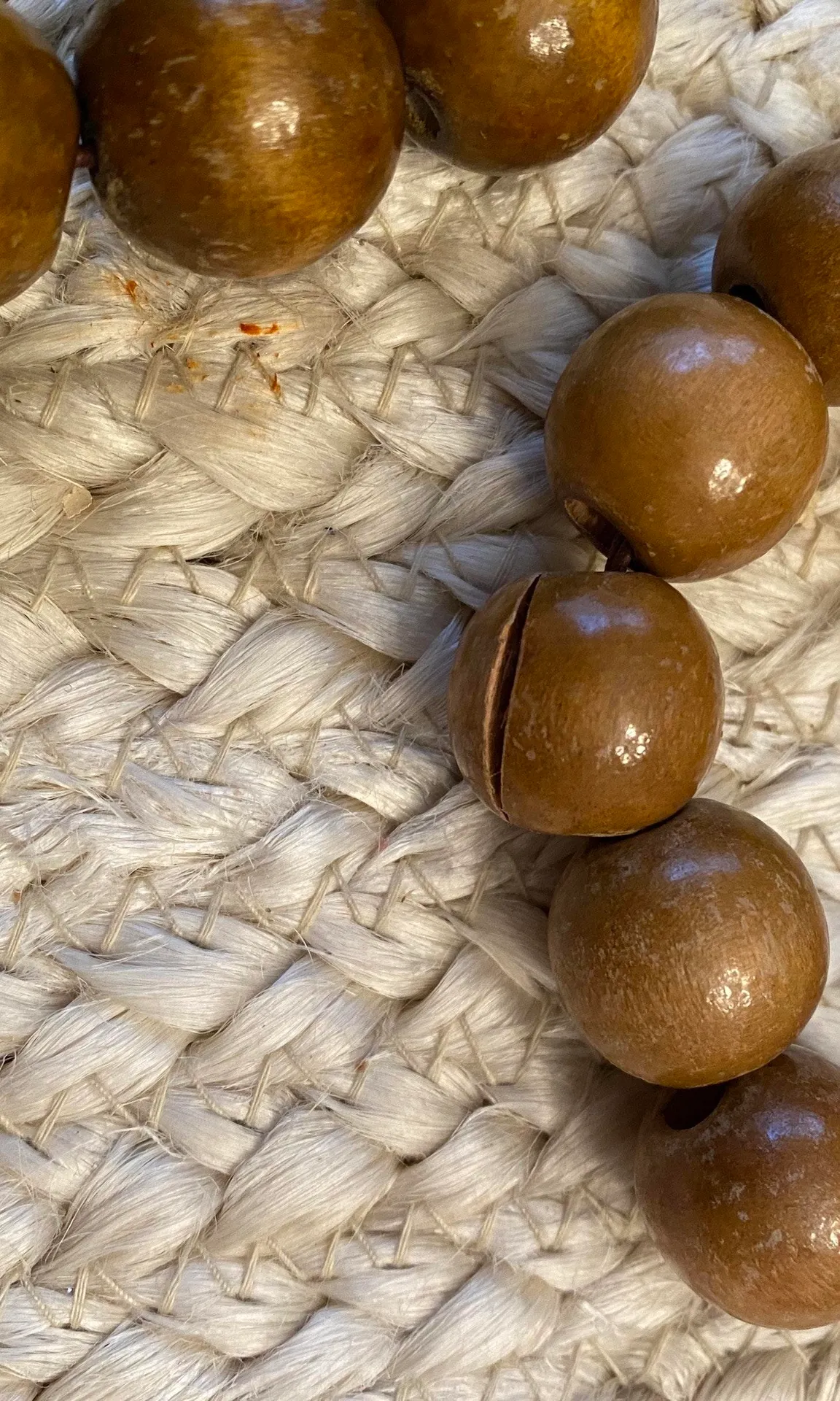 Set of Two Wood Bead Stretch Bracelets Brown - Image 6