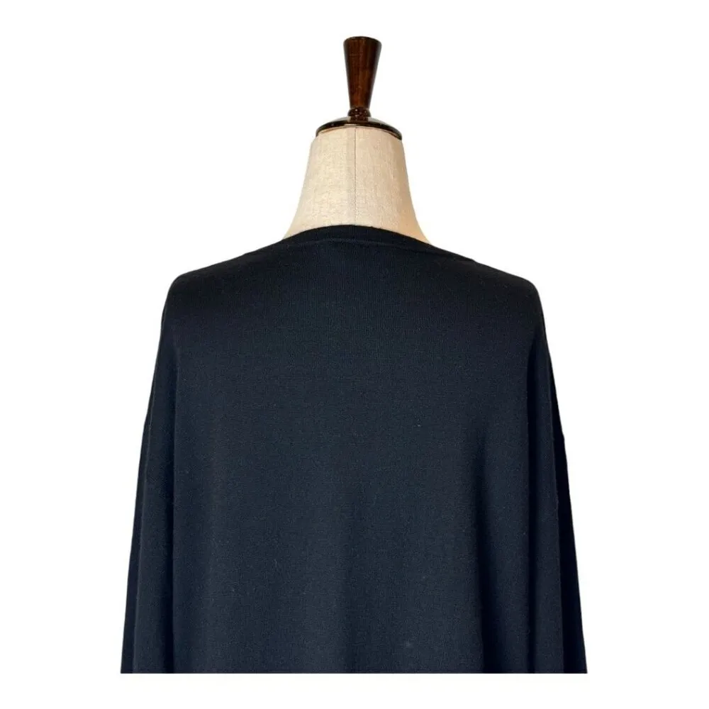 Pendleton Sweater Women Medium Black Merino‎ Wool Knit Lightweight Pullover - Image 5