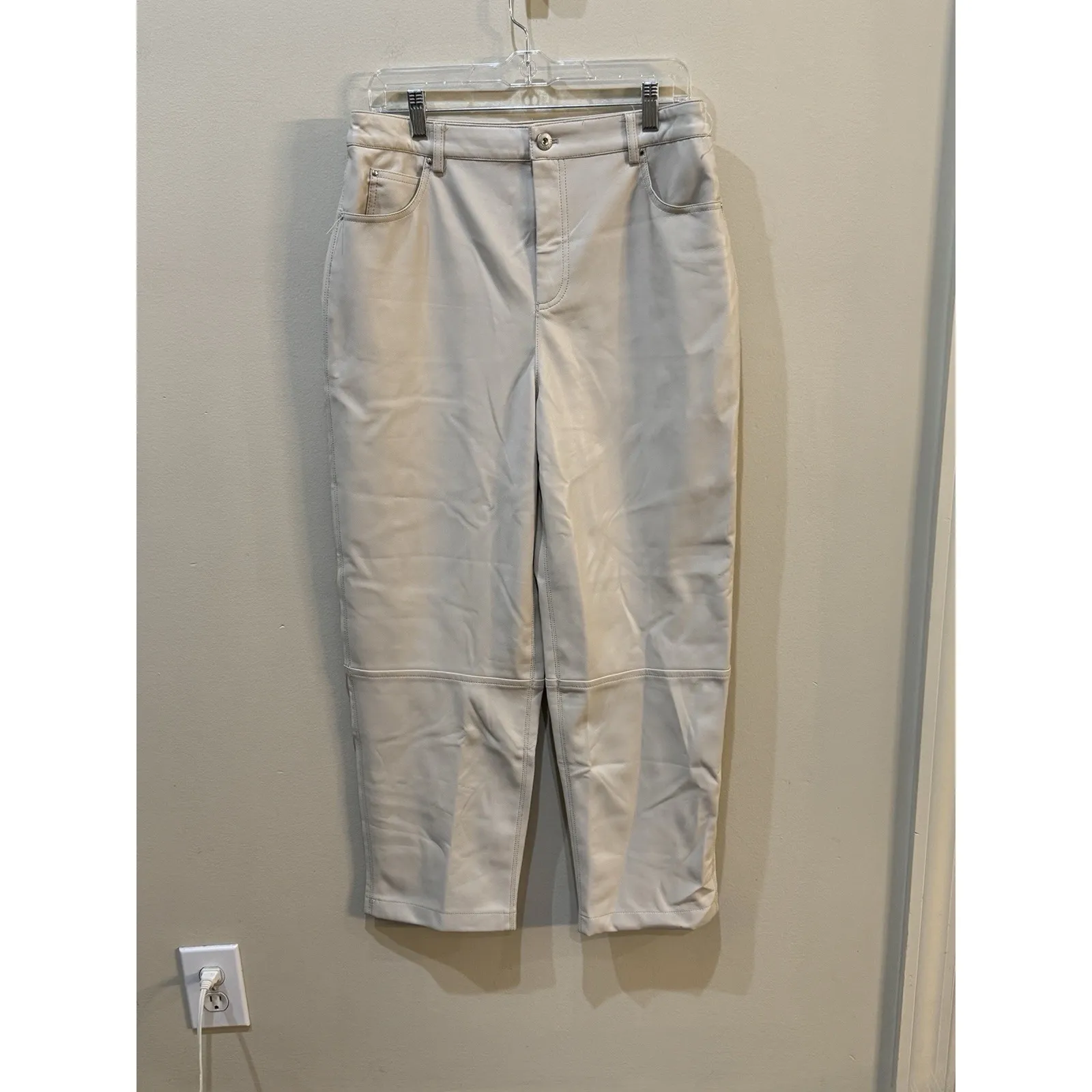 Ted Baker London Womens Faux Leather High Rise Natural Size‎ 3 US 6-8 Barrel - Image 2