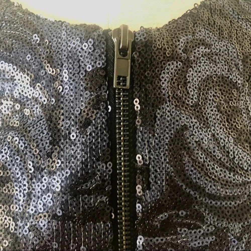 Joe’s Jeans sequin opale jacket w/ faux leather S - Image 5