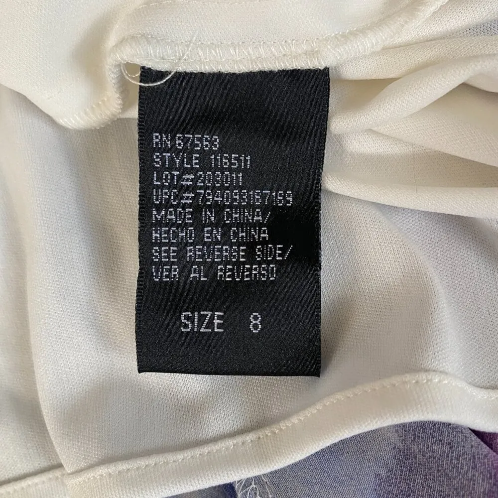 S.L. Fashions 8 multicolored sheer fully lined maxi dress padded embellished - Image 16