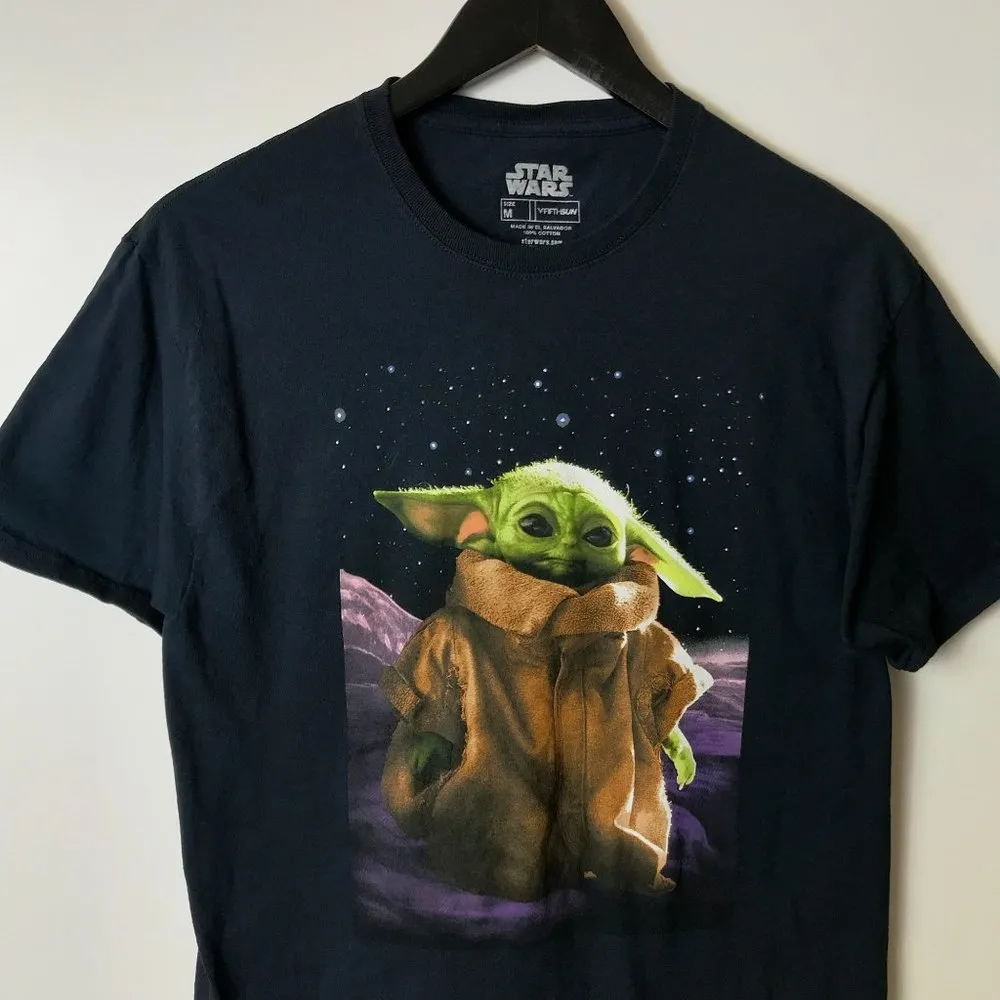 Star Wars T Shirt Baby Yoda Character Film Graphic Tee Short Sleeve M - Image 8