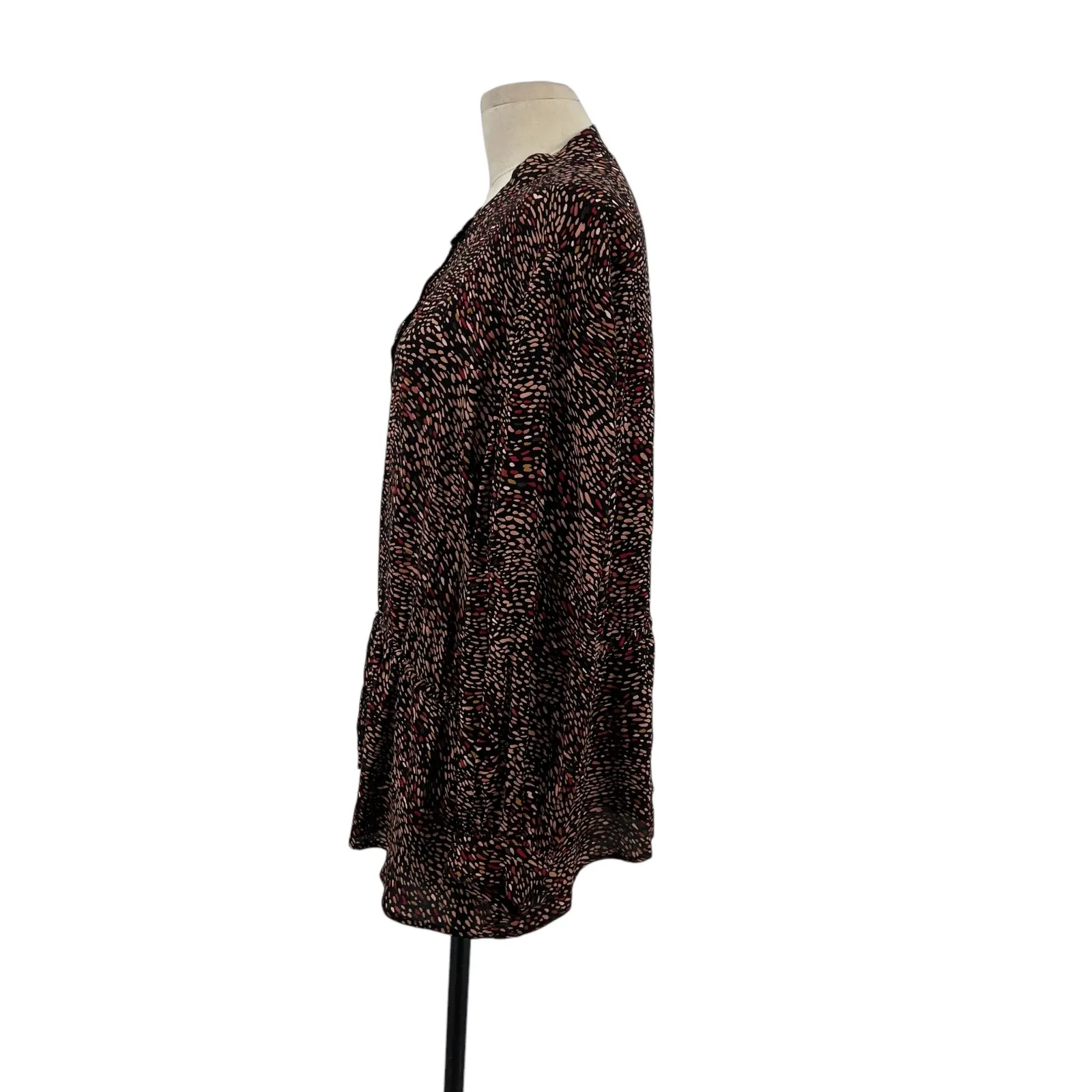 Hobbs London Rosalia Scatter Print Blouse Long Sleeve‎ Abstract Print Size US 14 Blue - Image 7