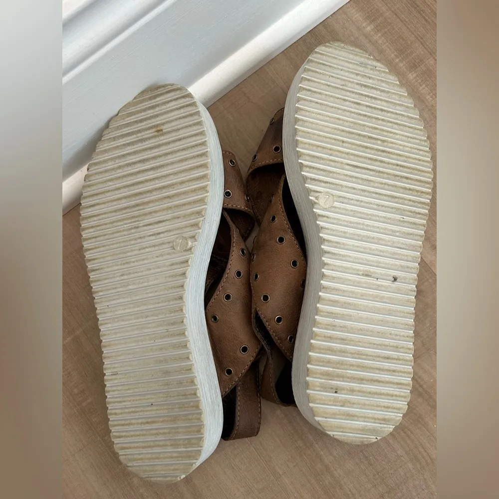 Bed Stu  Studded Sandals Brown Size 7 - Image 9