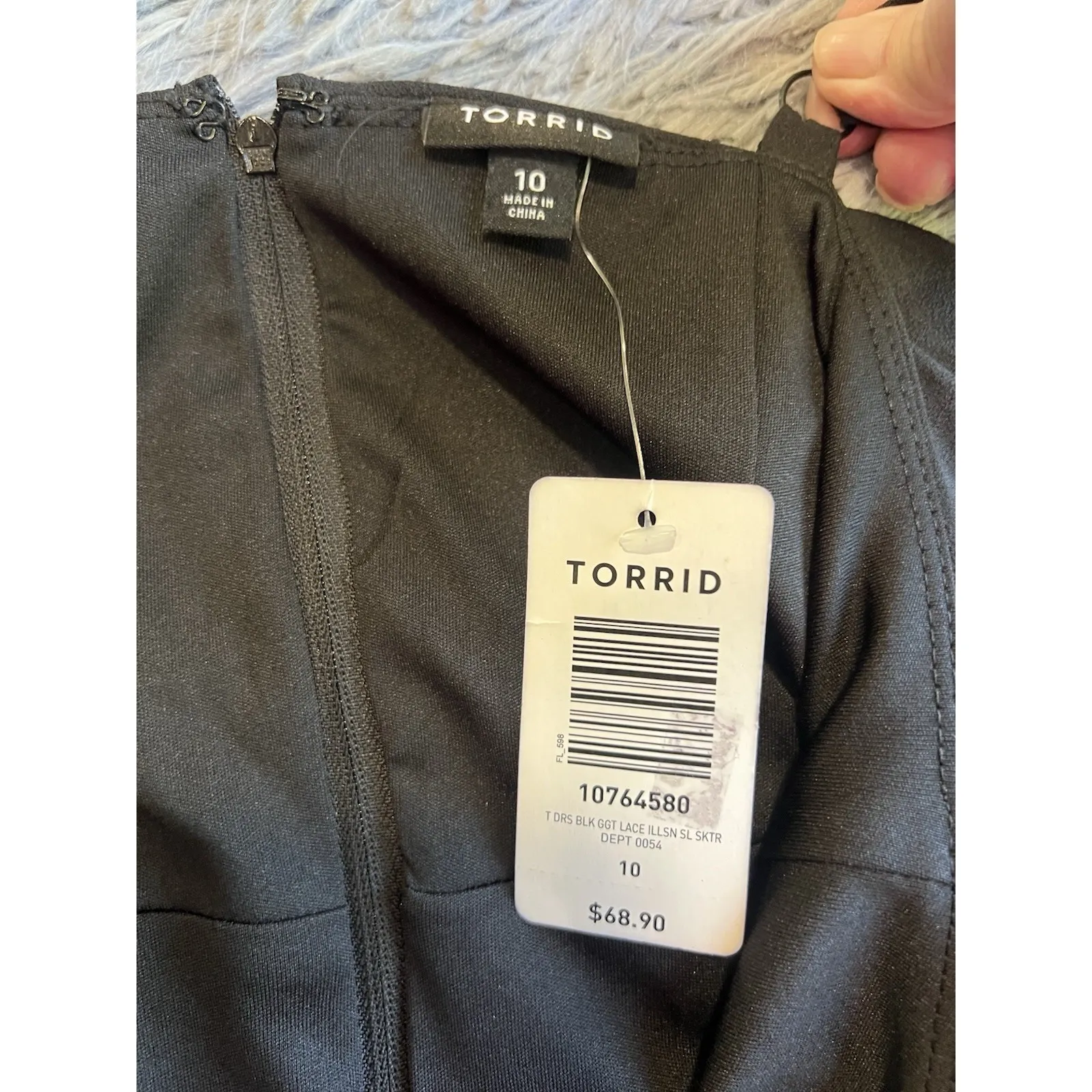 Torrid Georgette Lace Illusion Skater Dress Size 12 Lace Detail - Image 6