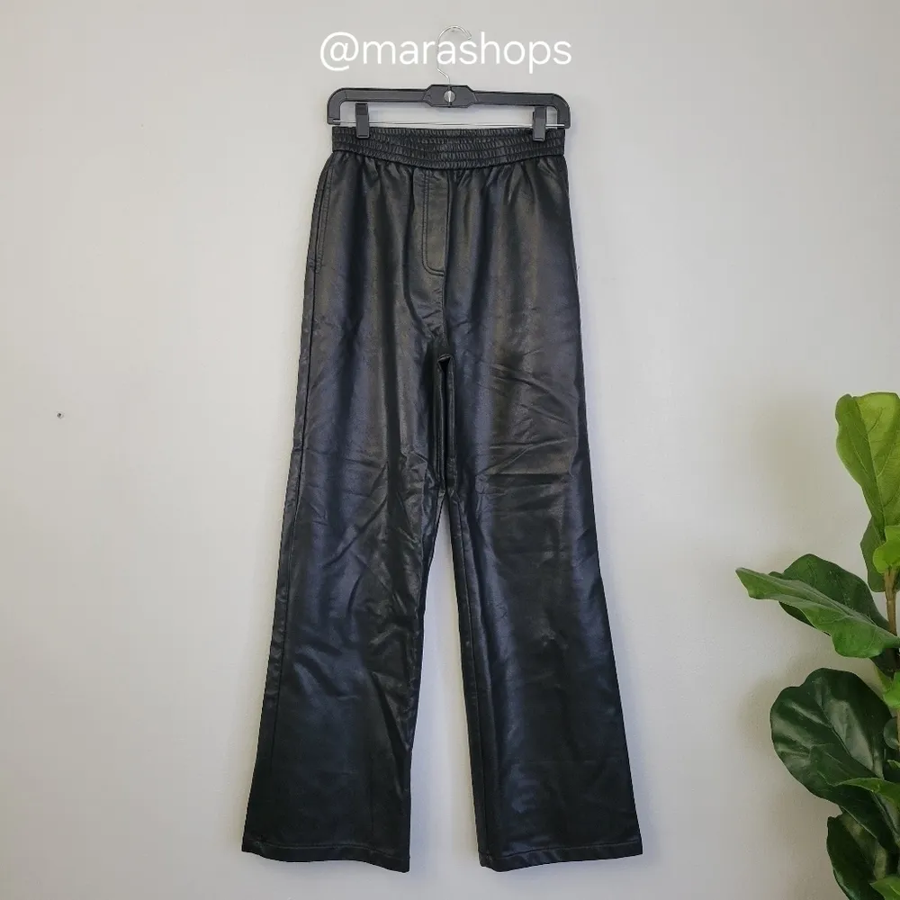 The Range Plush Leather Wide Leg Pant - Image 3