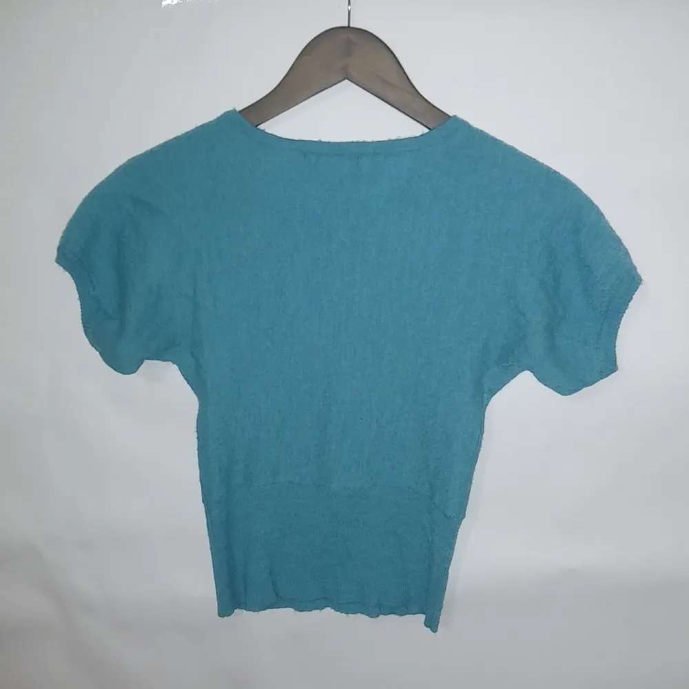 Outback Red S Coquette Turquoise Wool Babydoll Sweater - Image 6