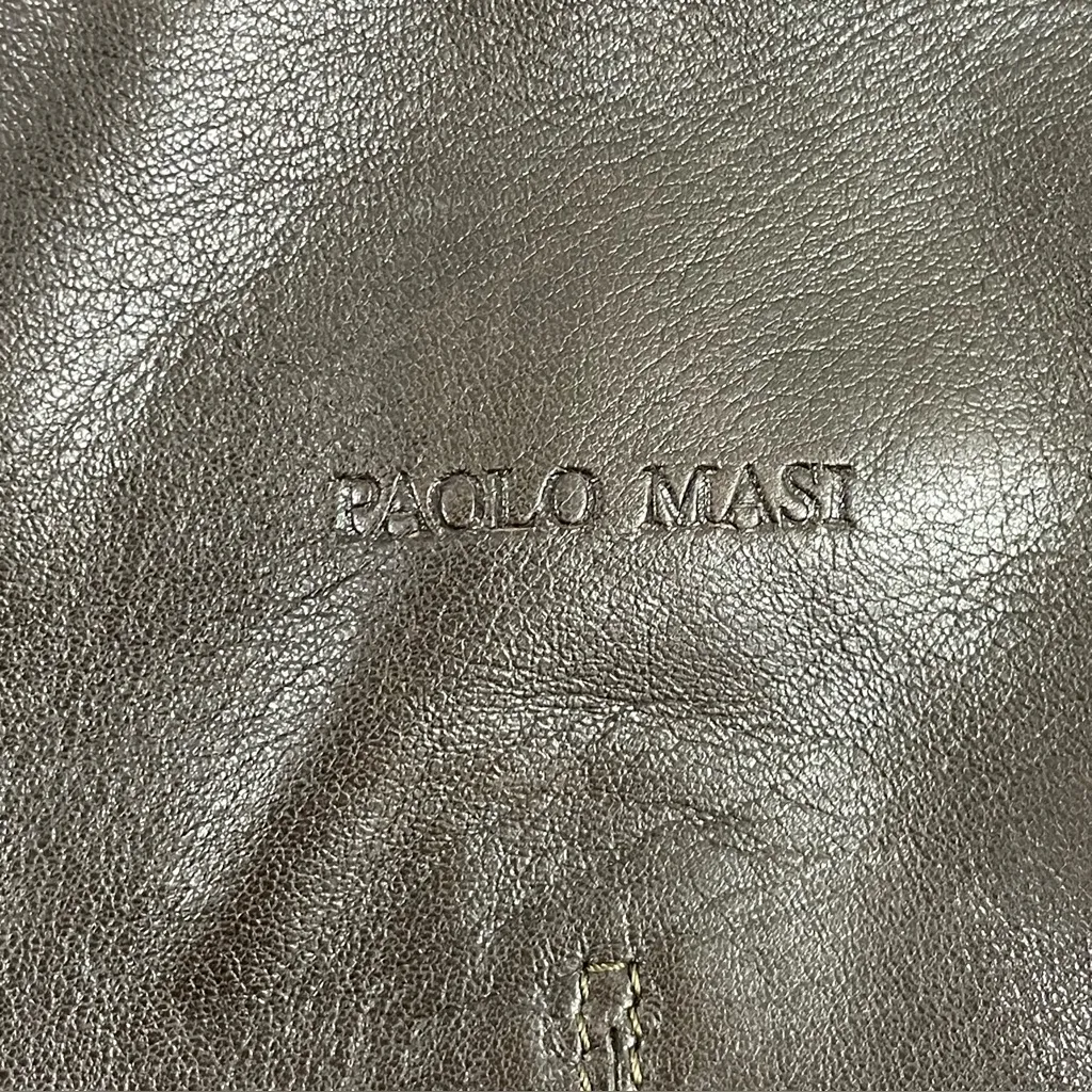 Paolo Masi Brown Leather Buttery Soft Shoulder Bag with Braided Leather Strap - Image 4