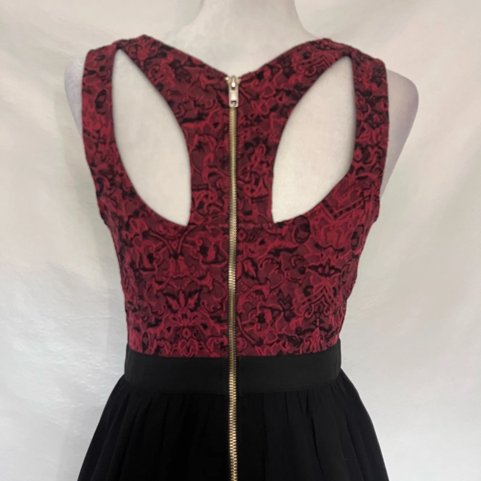 Jealous Tomato Lace Skater Dress Sz M Holiday Gothic Mesh Dark Fairy Cocktail - Image 7