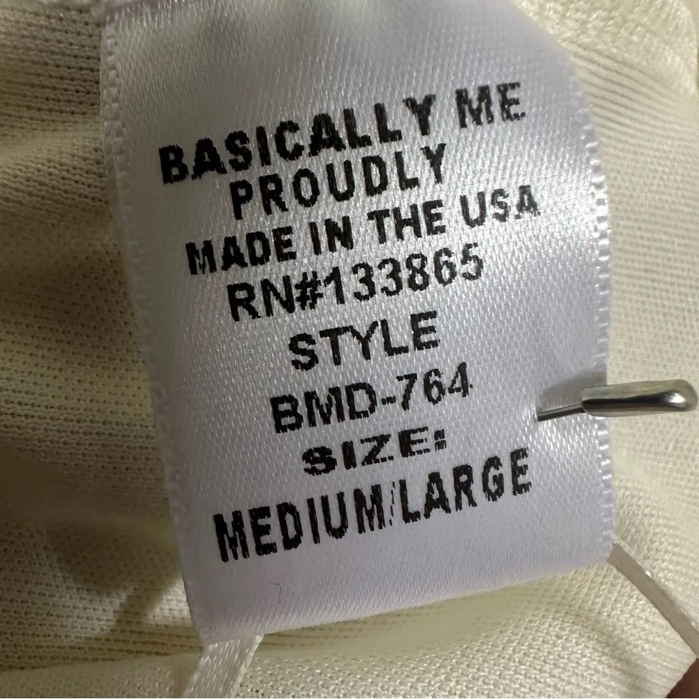 Basically Me Cream Embellished Lightweight Off Shoulder Lined Dress Nightgown M - Image 11