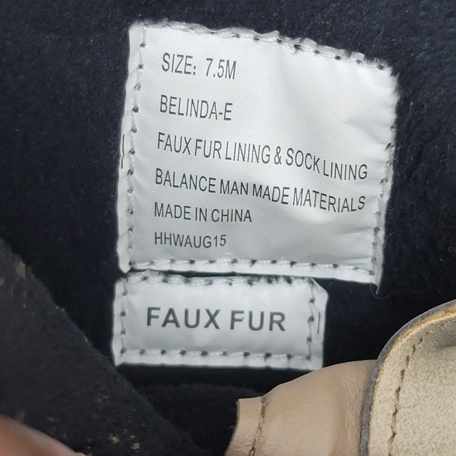 Esprit Belinda Tan Tall Lace Up Faux Fur Sock Lined Knit Cuff Duck Boots Sz 7.5M - Image 8