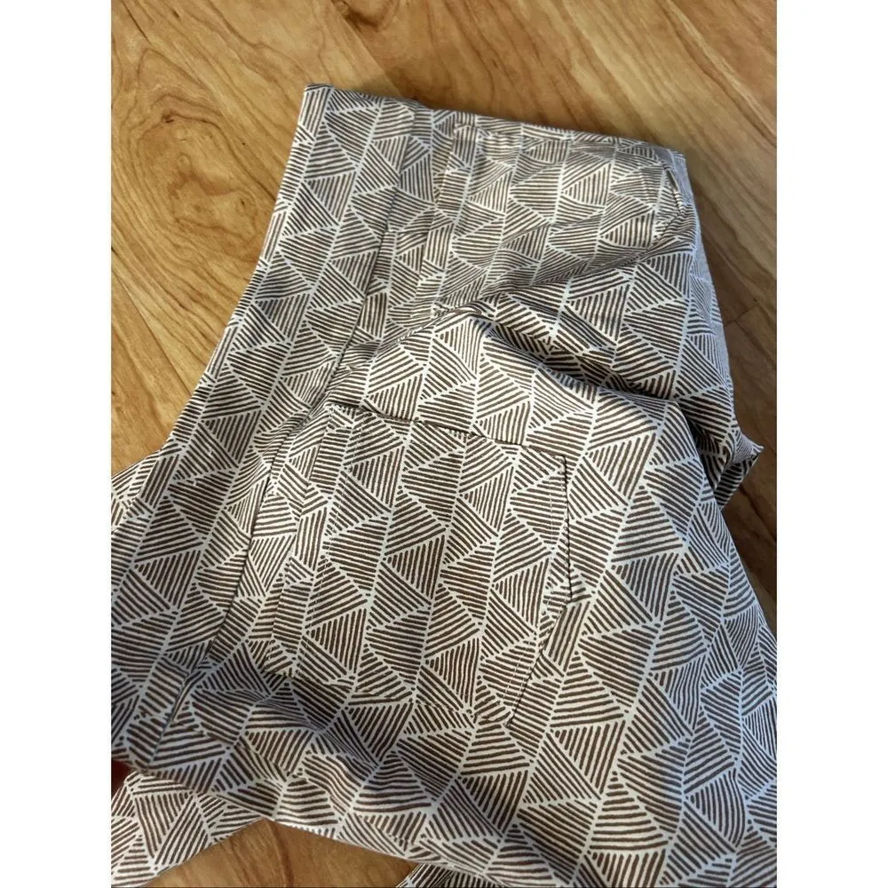 J. McLaughlin size 4 Gingham Stretch Navy/White Check Straight Leg Pants - Image 4