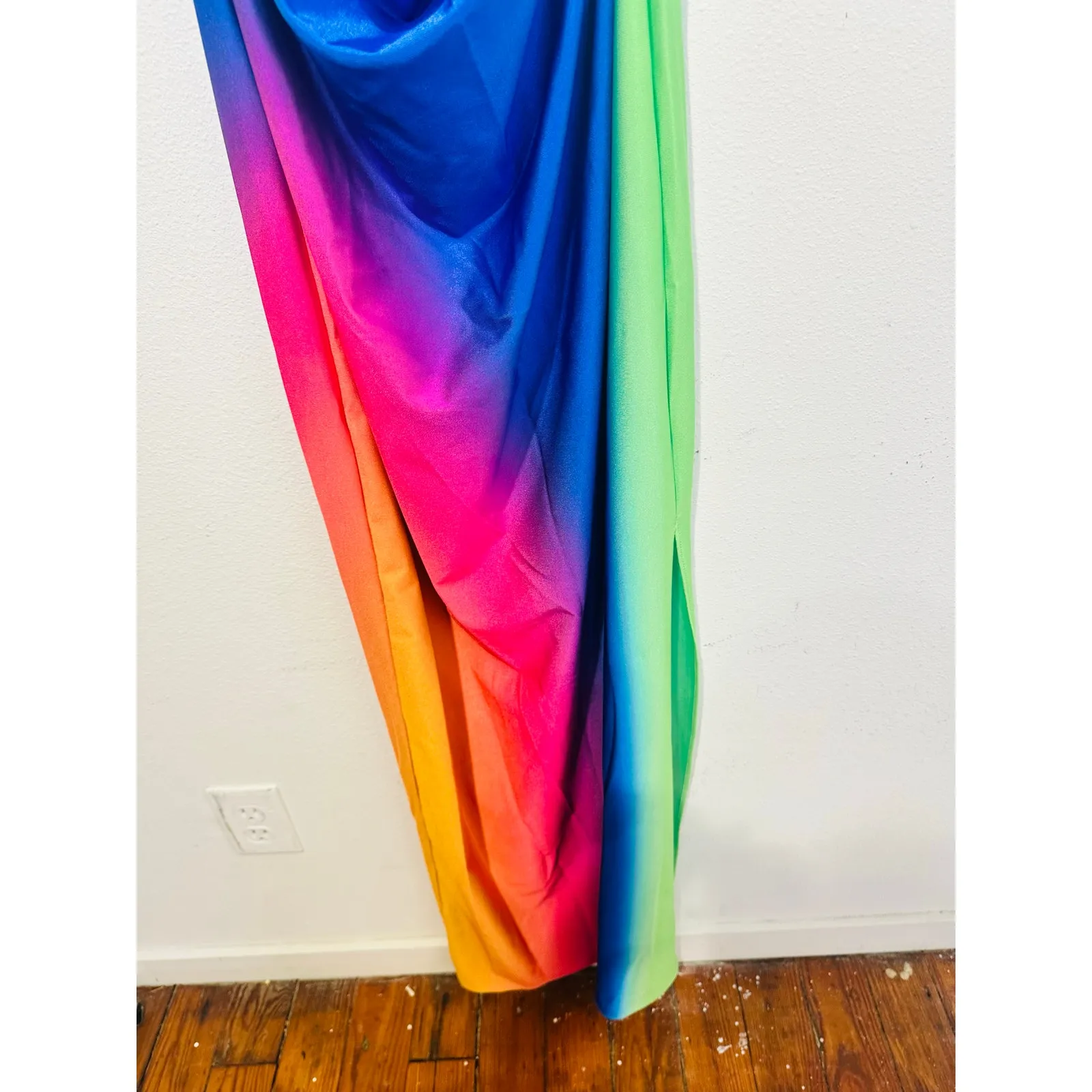 NWT BAOBAB Multicolor Ombre One Shoulder Front Cutout Eliza Maxi Dress Size S - Image 13