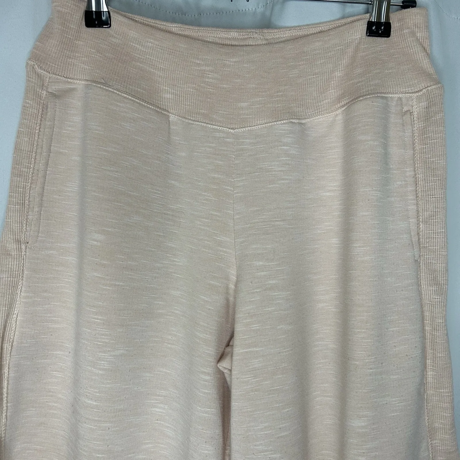 Cuddl Duds Size XS 2 Piece Slub Knit Hoodie And Capri Soft Peach Color Loungwear - Image 7