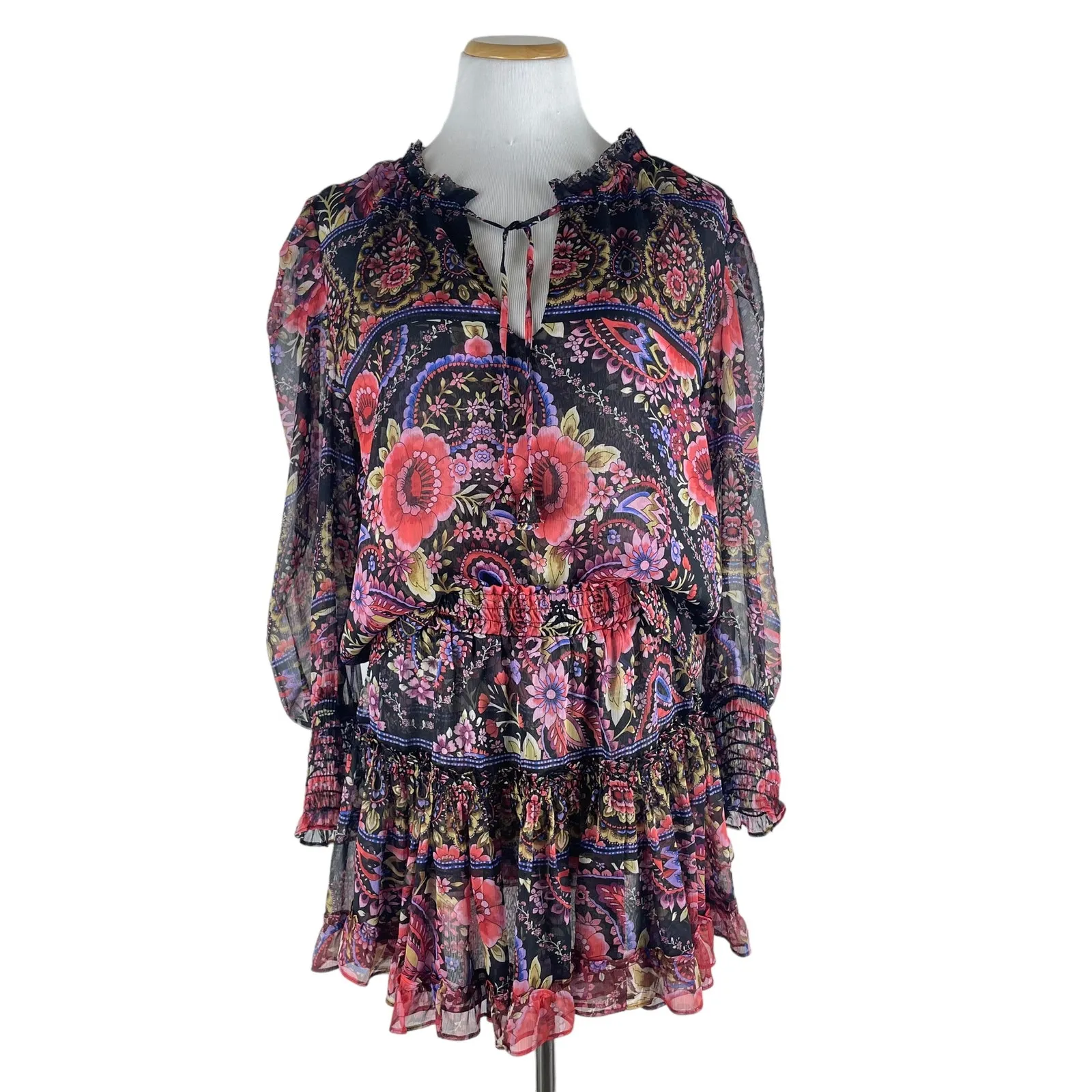 MISA Los Angelos Siena Top Marion Skirt Matching Set Flora Valentina Size L - Image 5