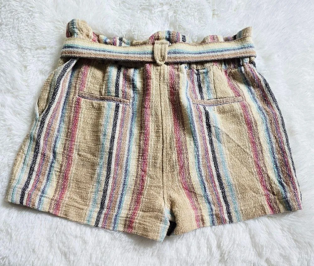 Faherty Mykonos Surf Rider Stripped Shorts Paper Bag Style Multicolor Size Xl Tan - Image 5