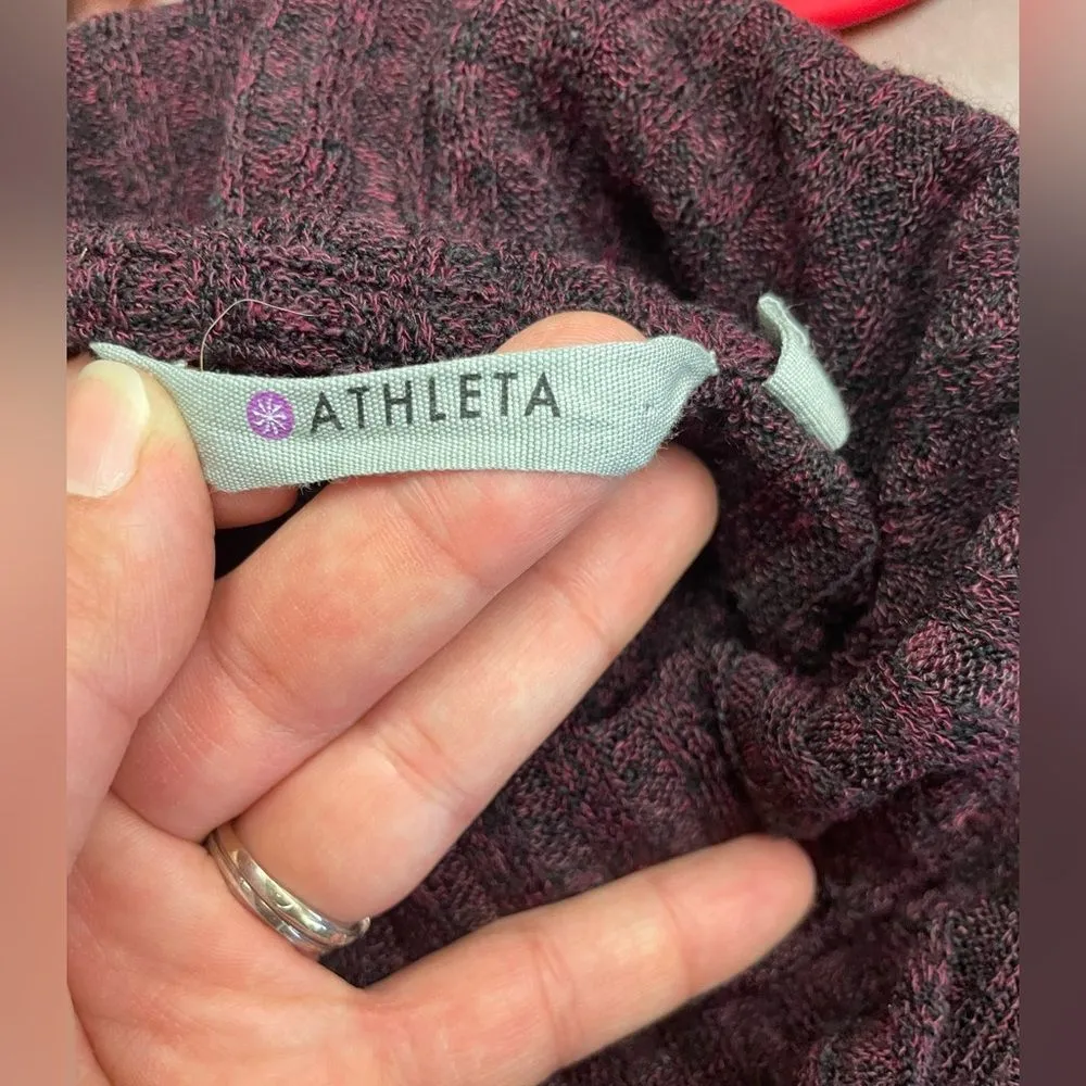 Athleta Women’s Cozy Rib Knit Turtleneck Pullover Purple Long Sleeve Top SZ S - Image 7