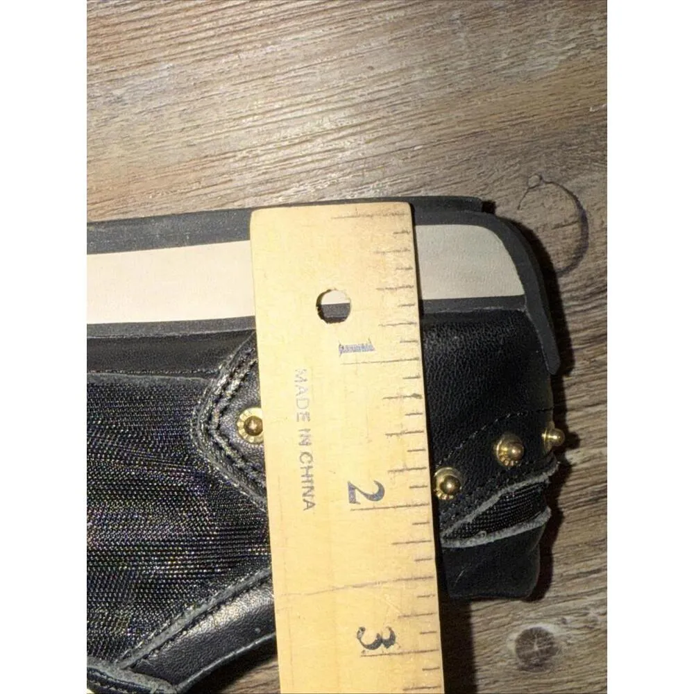 Diesel Black Gold Leather Mesh Sneakers Streetwear Shoes Goth Punk Emo 7 - Image 12