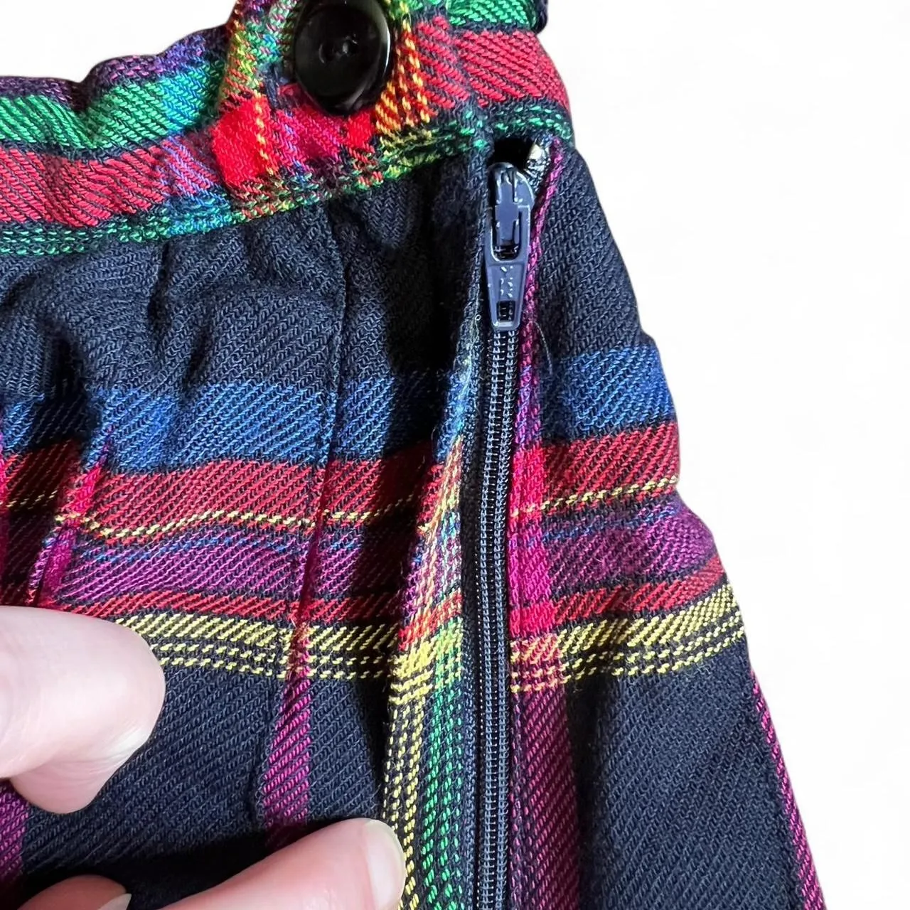 True Vintage 80s KGR Pleated Plaid Skirt size 4 Multiple - Image 3