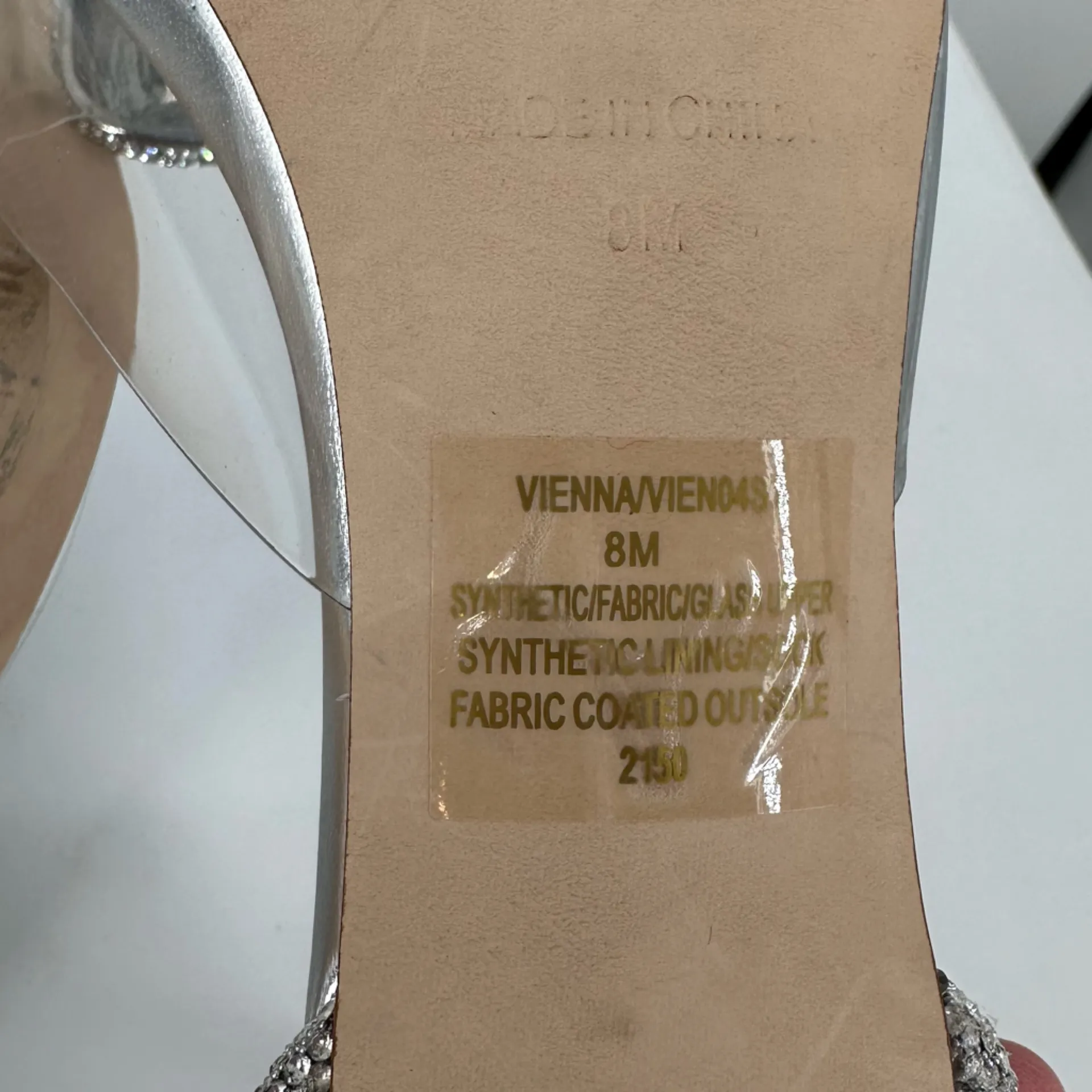 Steve Madden Vienna Clear Vinyl Rhinestone Stiletto Dress Pumps size 8 Crystal - Image 12