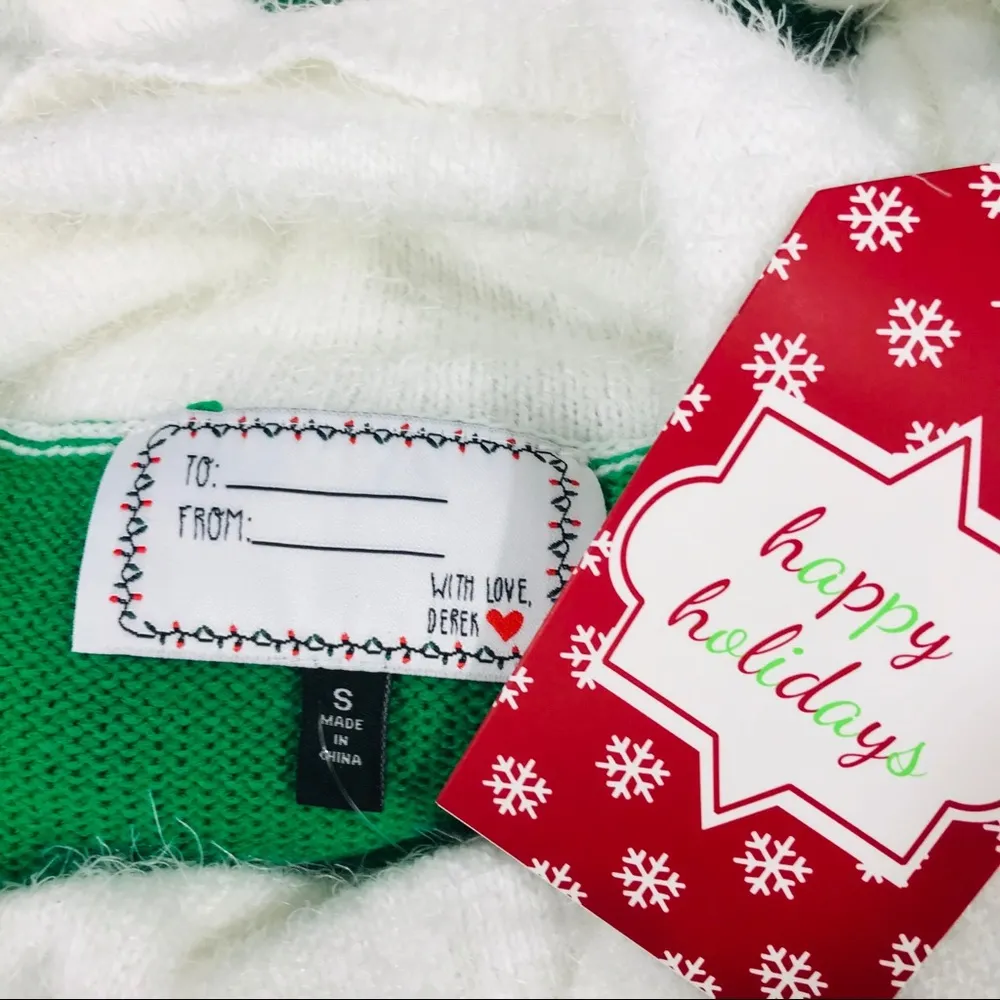 Derek Heart Christmas Sweater Off The Shoulder - Image 5