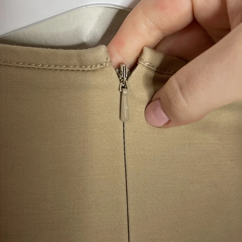 Michael Michael Kors tan lace up cotton blend shift t-shirt dress size 6 - Image 6