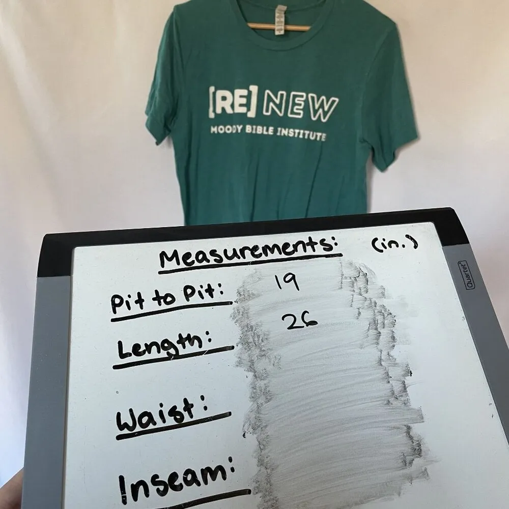 Renew Moody Bible Institute turquoise staff short sleeved t - Image 5