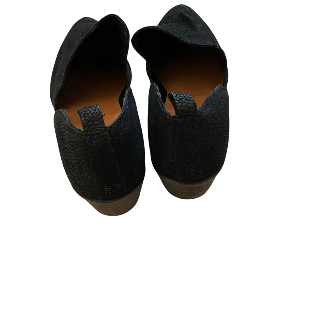 Lucky brand Mahzan women’s loafer shoes black nubuck leather slip on pointy toe - Image 4