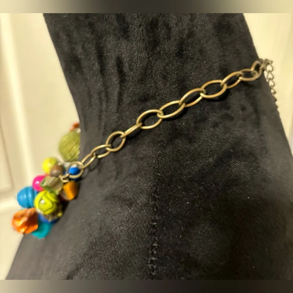 Vintage Multicolor Beaded Cha Cha Necklace - Image 6