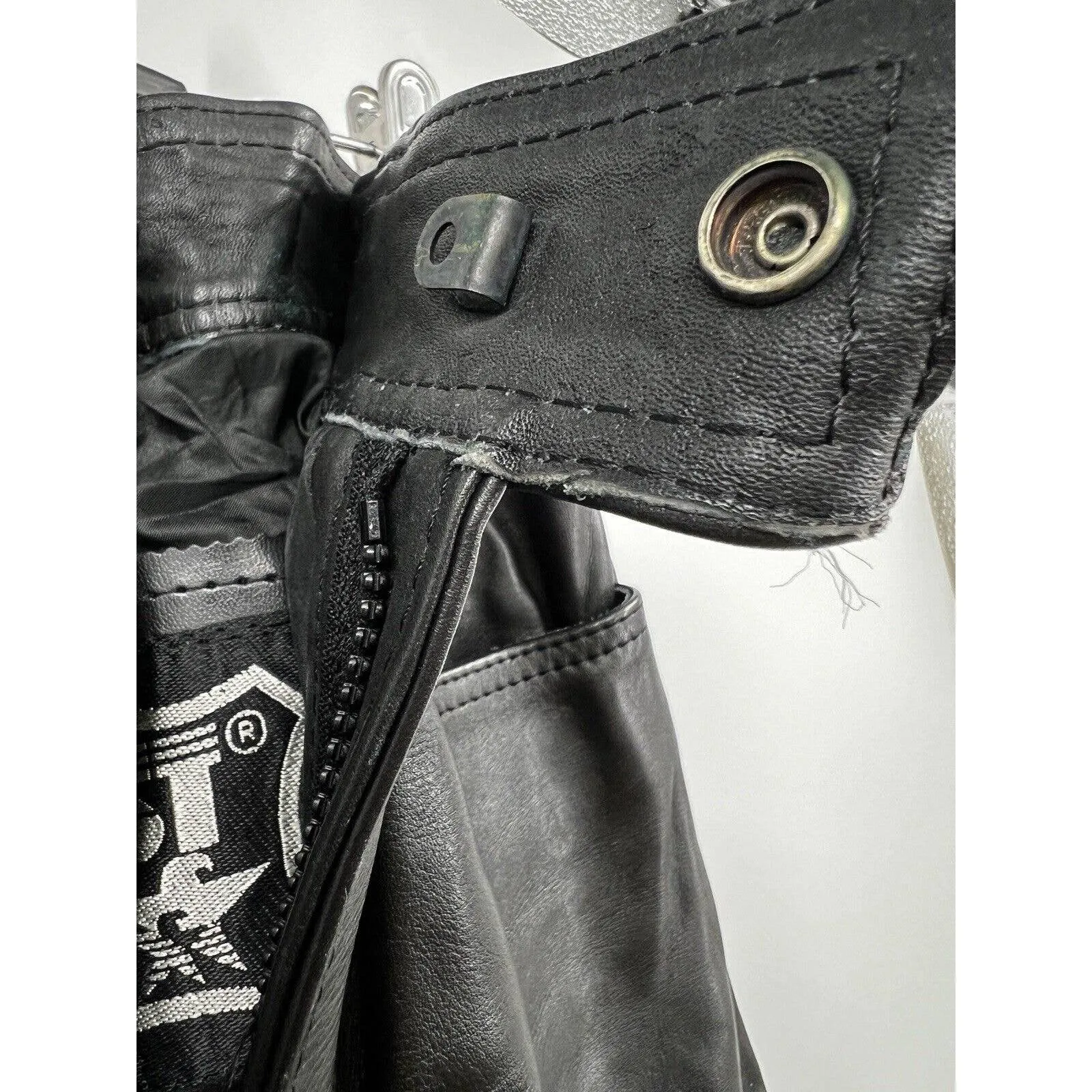 First Genuine Leather Pants Womens Black Smooth Motorcycle‎ Pants Size 28 - Image 4