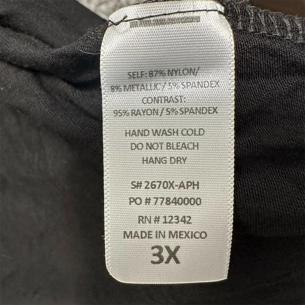 NWT COIN 1804 Plus 3XL Black Sequin Trim Open Front Tunic Cardigan Sweater Size undefined - Image 6